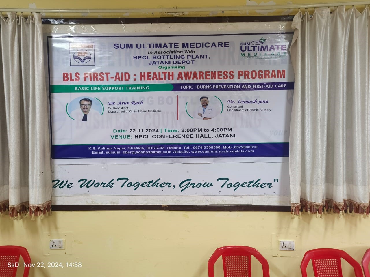 BLS FRIST-AID AWARENESS AT HPCL, JATNI-22.11.25