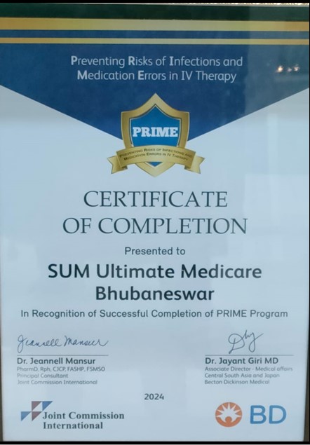 SUM Ultimate Medicare (SUMUM) has been awarded with the prestigious Joint Commission International (JCI) Prime certification on April 24th, marking a significant milestone in our journey towards healthcare excellence.  SUMUM is the first hospital in Odisha to receive this certification, boasting an impressive compliance rate of 98.4 percent!