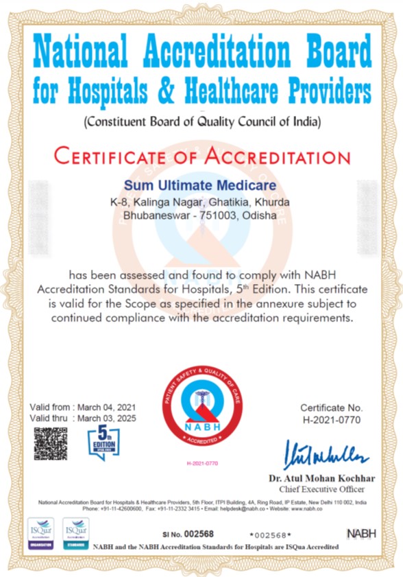 Achieved NABH Accreditation within 365 days of its inception with the latest 5th Edition Guidelines. NABH Audit carried out in the month of February 2021