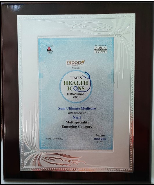 “Times Stellar Brand East” as the Leading Multi Super Speciality Hospital – 2021 (In emerging category)